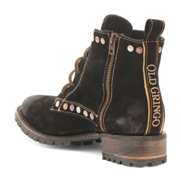YIPPEE KI YAY BY OLD GRINGO Shoes - new YIPPEE KI YAY BY OLD GRINGO distressed LEATHER Tribeca Studded BRANDED boots